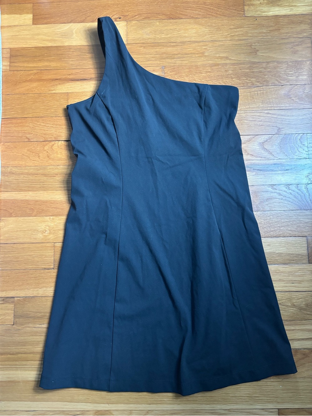 Outdoor Voices One-Shoulder Black Exercise Dress